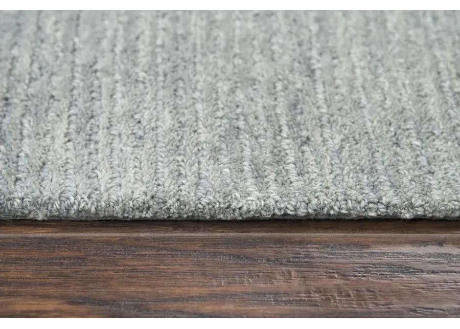 Fifth Avenue Gray Solid Wool 5' x 8' Rectangle Rug