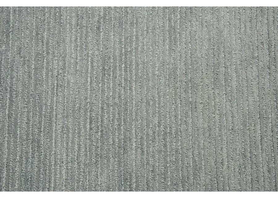 Fifth Avenue Gray Solid Wool 5' x 8' Rectangle Rug