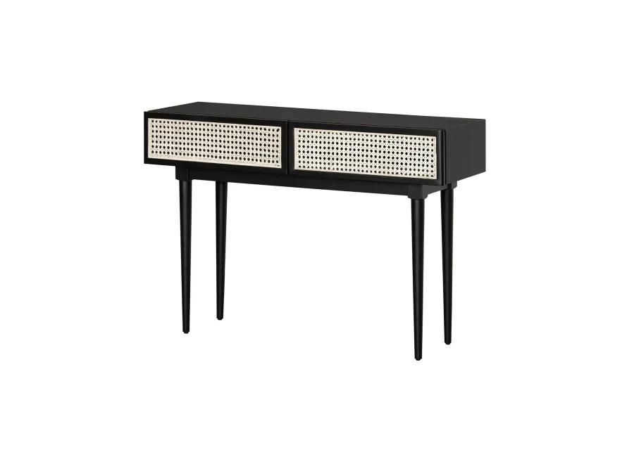 Cane Console Table