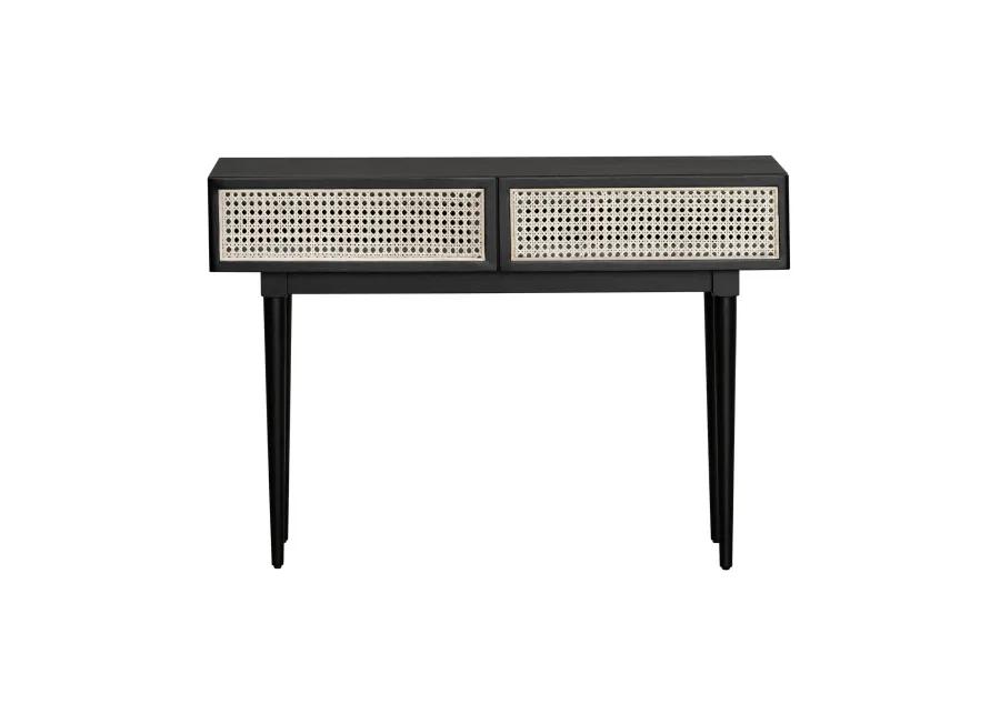 Cane Console Table