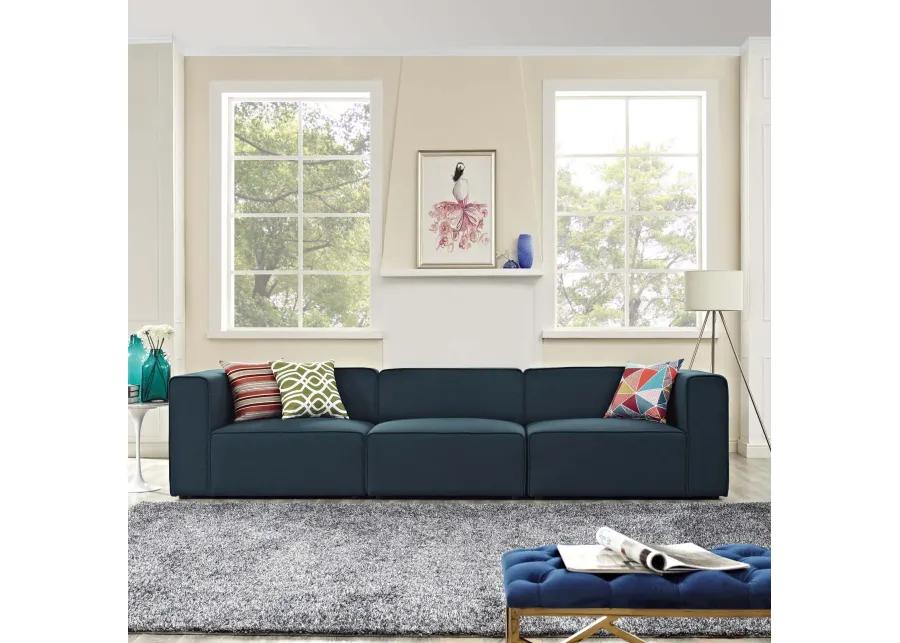 Mingle 3 Piece Upholstered Fabric Sectional Sofa Set