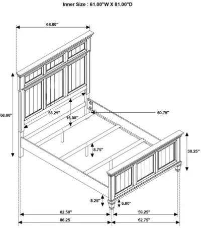 Avenue Queen Panel Bed Grey