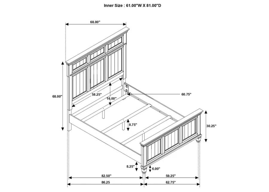 Avenue Queen Panel Bed Grey