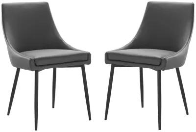 Viscount Vegan Leather Dining Chairs - Set of 2