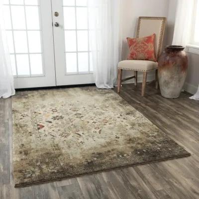 Ovation Beige/Brown distressed/classical N Z wool 9'x12' Rectangle Rug