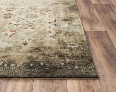 Ovation Beige/Brown distressed/classical N Z wool 9'x12' Rectangle Rug