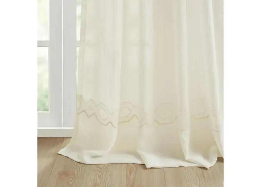 Croscill Classics Cornelli Ivory Embroidery Curtain Panel (Single)