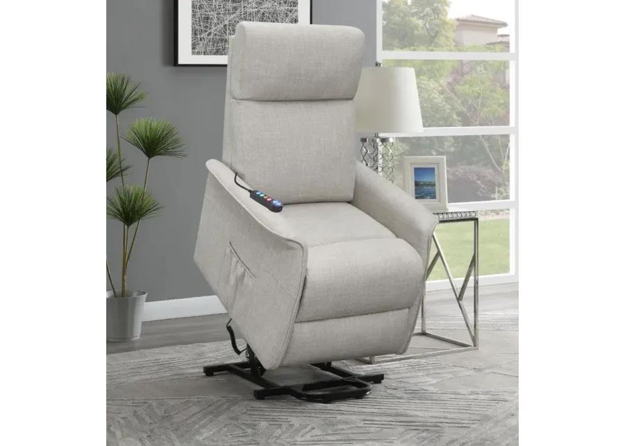 Herrera Power Lift Recliner with Wired Remote Beige