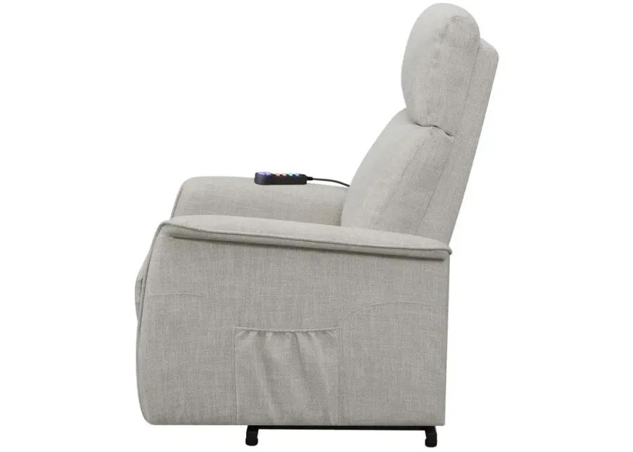 Herrera Power Lift Recliner with Wired Remote Beige