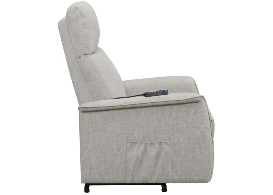 Herrera Power Lift Recliner with Wired Remote Beige