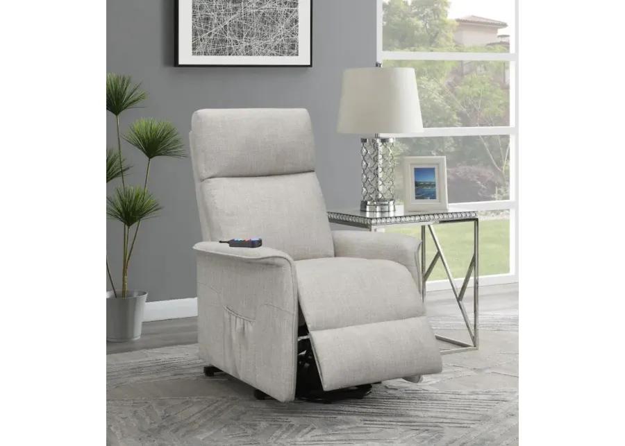 Herrera Power Lift Recliner with Wired Remote Beige