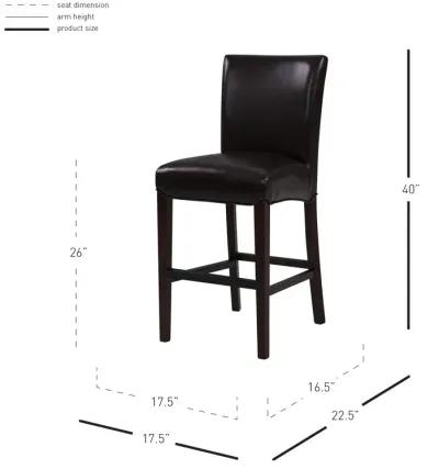 milton bonded leather counter stool, coffee bean