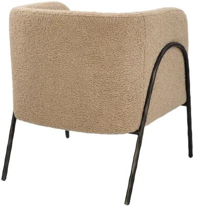 Jacobsen Tan Shearling Barrel Chair