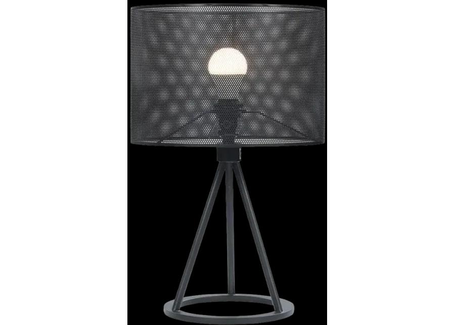 Chapin Metal Mesh Shade Table Lamp Matte Black