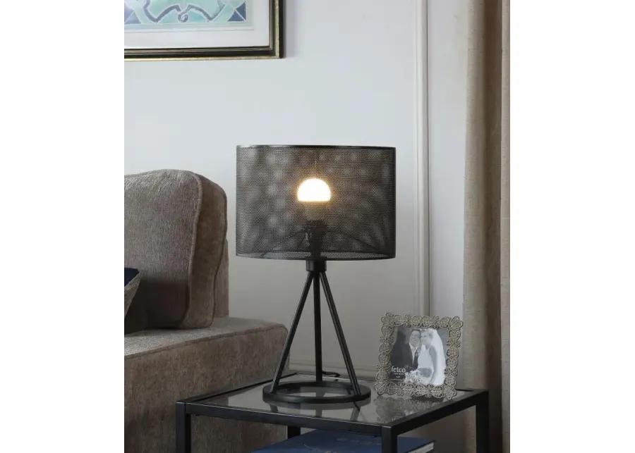 Chapin Metal Mesh Shade Table Lamp Matte Black