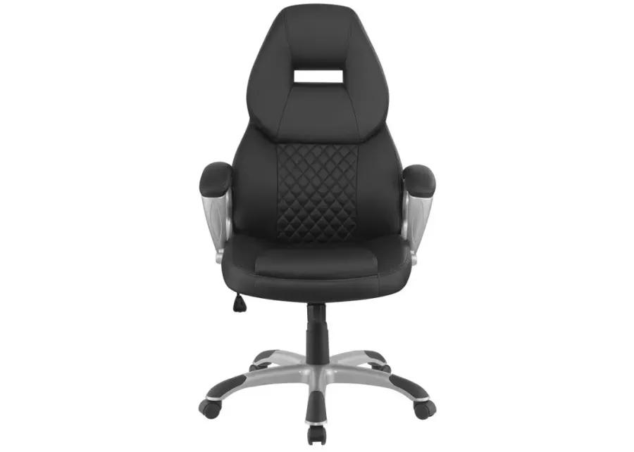 Bruce Adjustable Height Office Chair Black and Silver