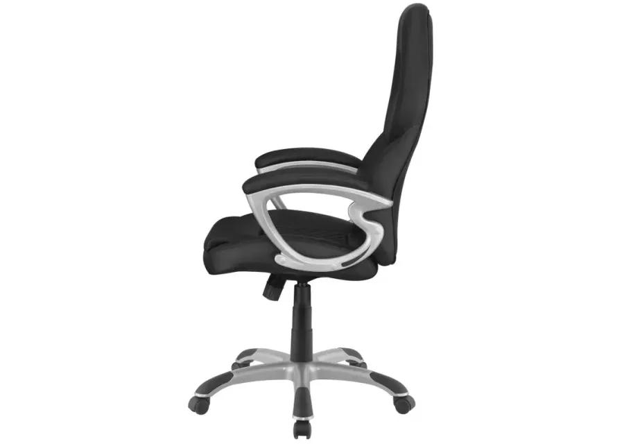 Bruce Adjustable Height Office Chair Black and Silver