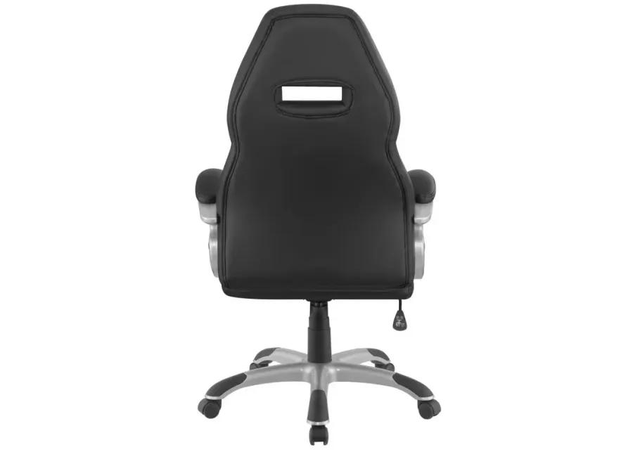 Bruce Adjustable Height Office Chair Black and Silver