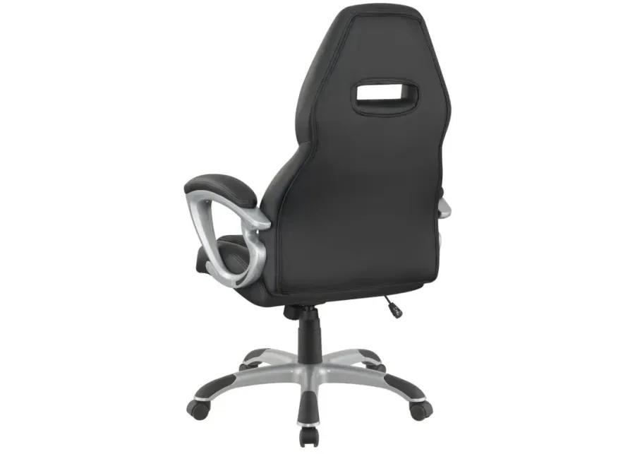 Bruce Adjustable Height Office Chair Black and Silver