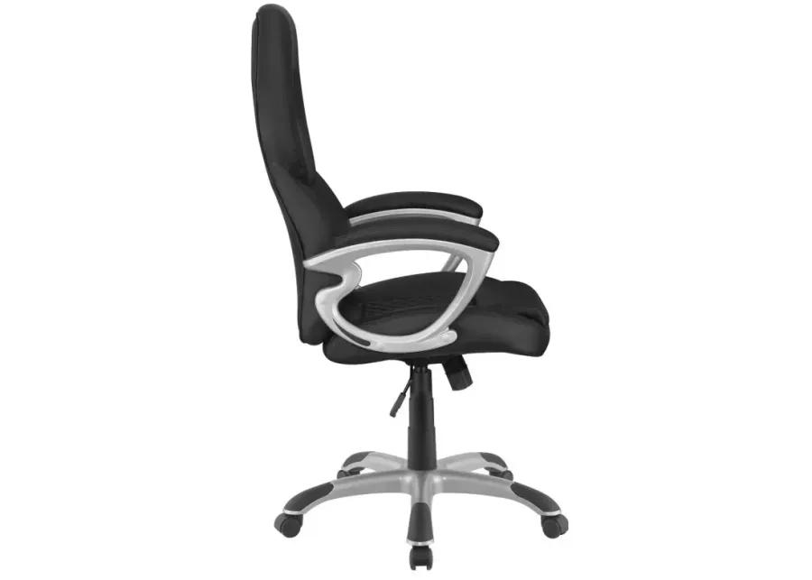 Bruce Adjustable Height Office Chair Black and Silver