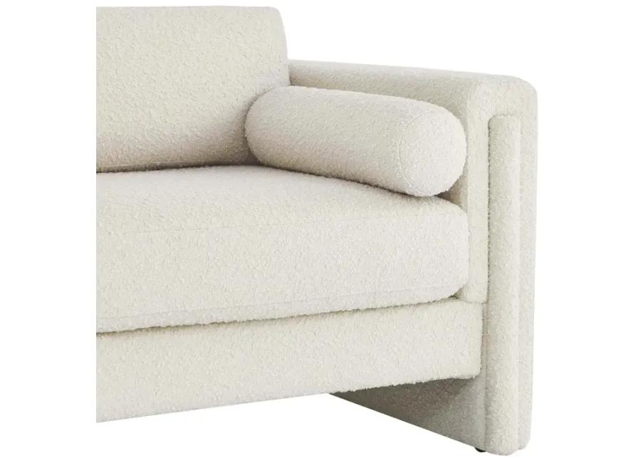 Visible Boucle Fabric Loveseat