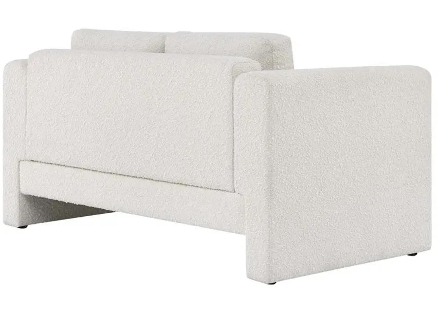 Visible Boucle Fabric Loveseat