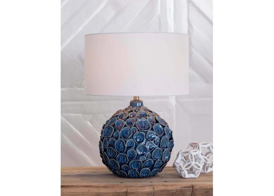 Lucia Ceramic Table Lamp (Blue)