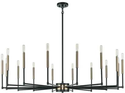 Livingston 52" Wide 16-Light Chandelier - Matte Black