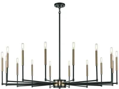 Livingston 52" Wide 16-Light Chandelier - Matte Black