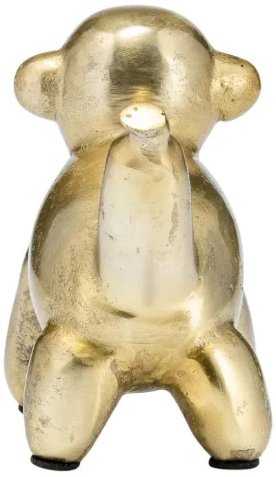 5"l Metal Balloon Monkey, Gold