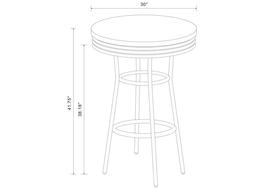 Theodore Round Bar Table Black and Chrome