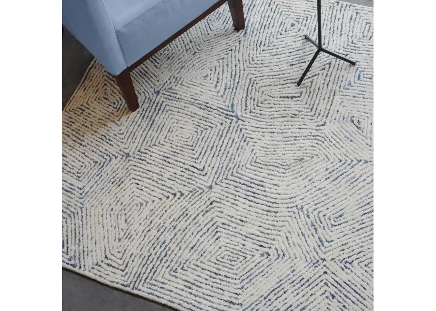 Maze Blue 5 X 8 Rug