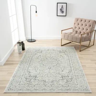 Ila Contemporary Vintage Hi-Low Medallion Area Rug 2' x 3'