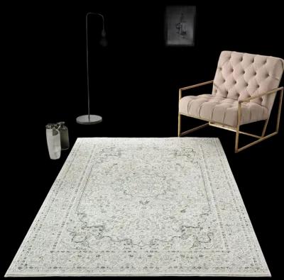 Ila Contemporary Vintage Hi-Low Medallion Area Rug 2' x 3'