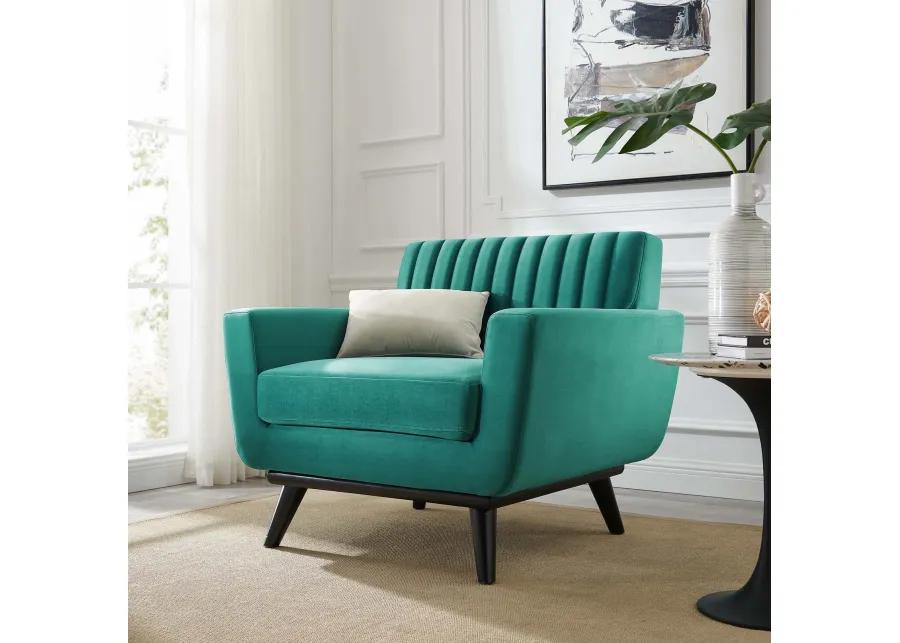 Engage Channel Tufted Performance Velvet Armchair