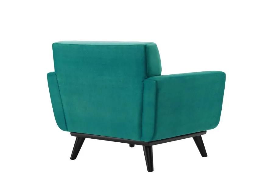 Engage Channel Tufted Performance Velvet Armchair