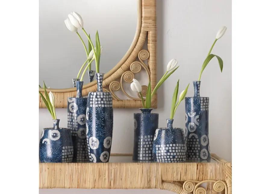 Block Print Vases - Set of 4