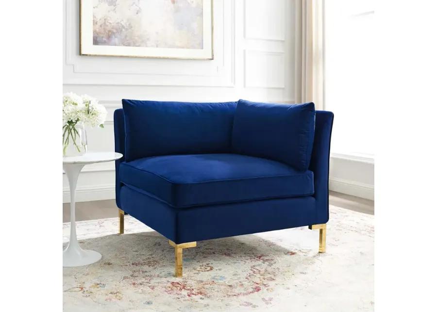 Ardent Performance Velvet Sectional Sofa Corner Chair