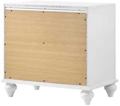 Barzini 2-drawer Nightstand White