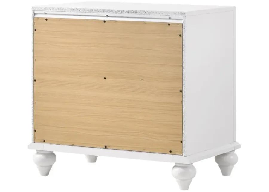 Barzini 2-drawer Nightstand White