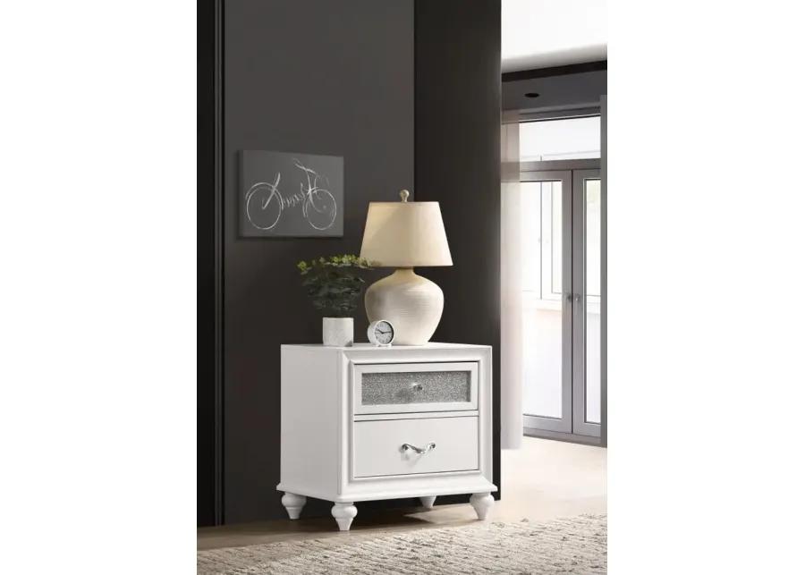 Barzini 2-drawer Nightstand White