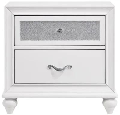 Barzini 2-drawer Nightstand White