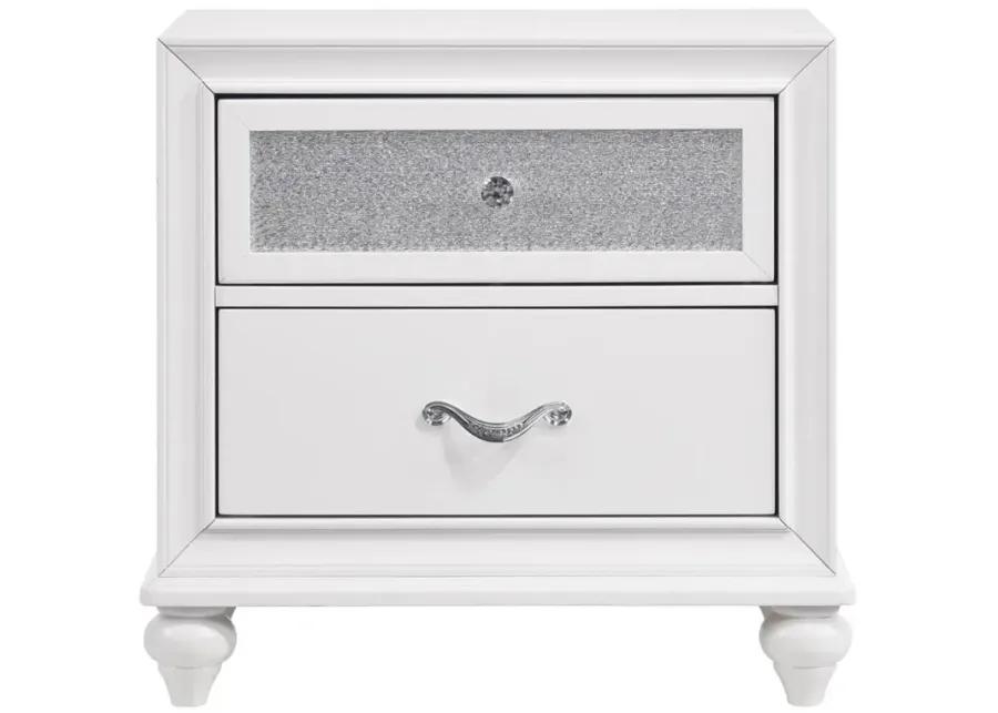 Barzini 2-drawer Nightstand White