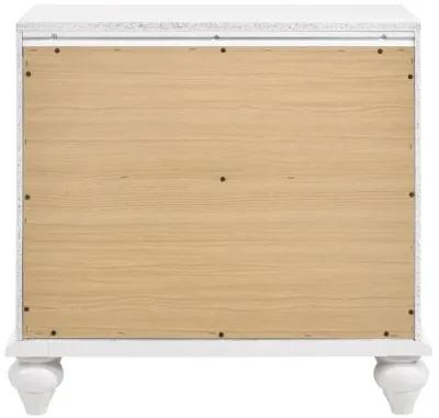 Barzini 2-drawer Nightstand White