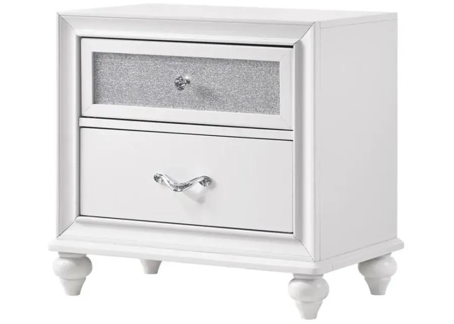 Barzini 2-drawer Nightstand White