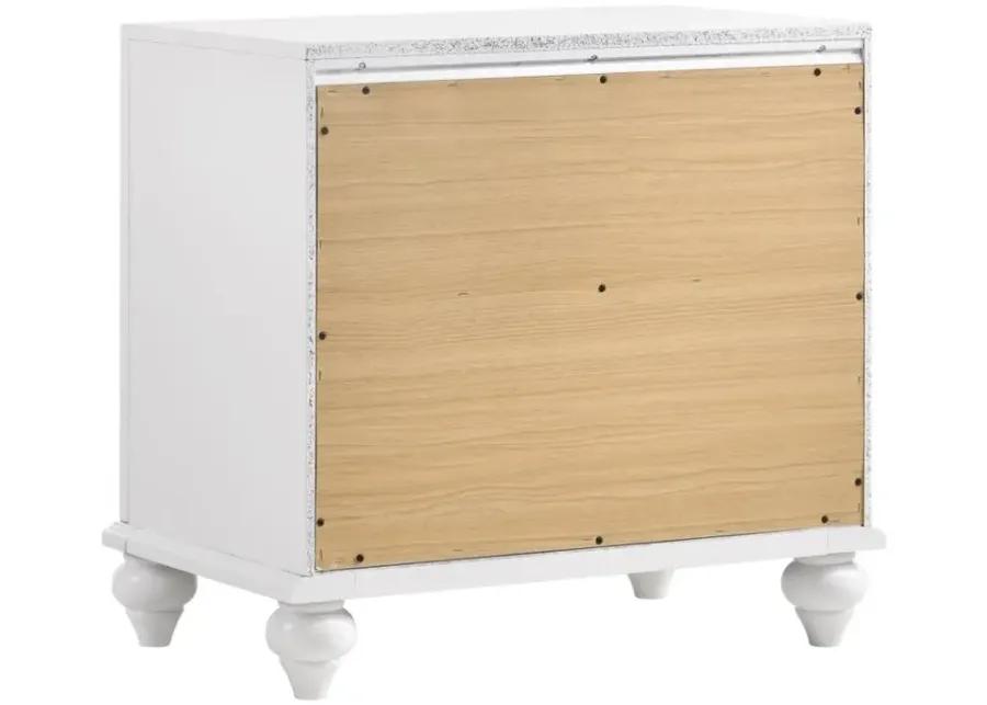 Barzini 2-drawer Nightstand White