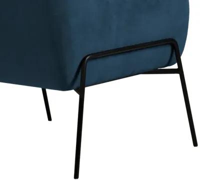 Karen Blue Velvet Modern Accent Chair