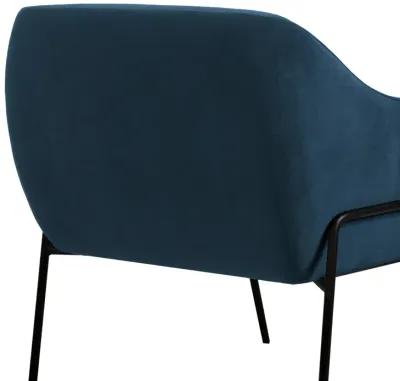 Karen Blue Velvet Modern Accent Chair