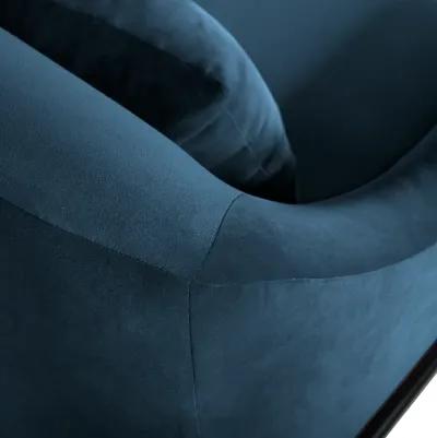 Karen Blue Velvet Modern Accent Chair