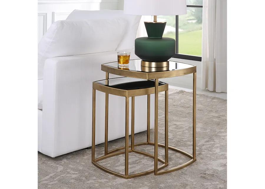 Vista Gold Nesting Tables, Set Of 2